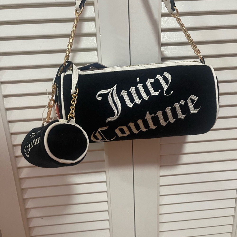Juicy Couture Black and White barrel Bag